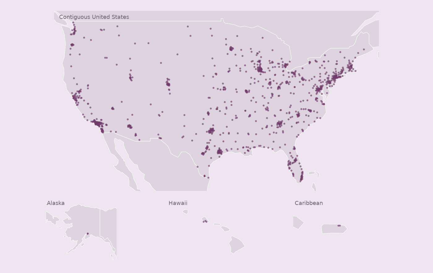 Map of collected Best Buy locations