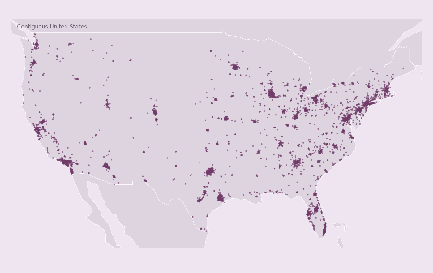 Map of collected Chipotle locations