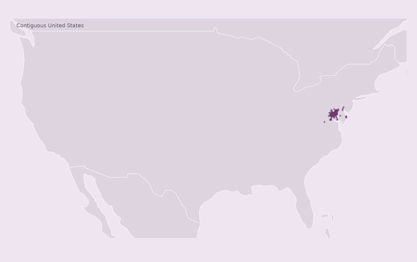 Map of collected Giant Food locations