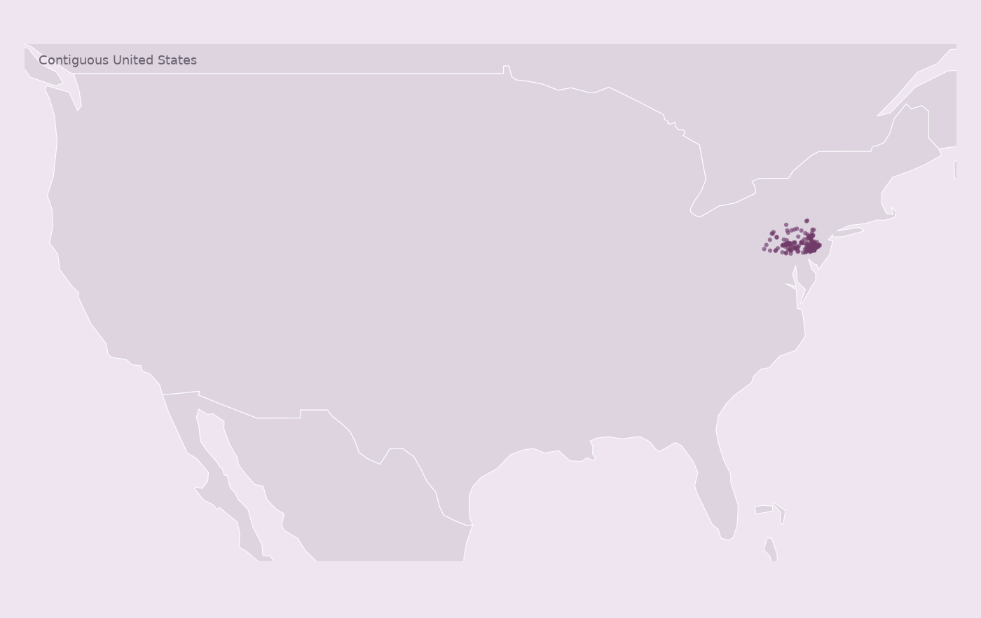 Map of collected Giant Food Stores locations