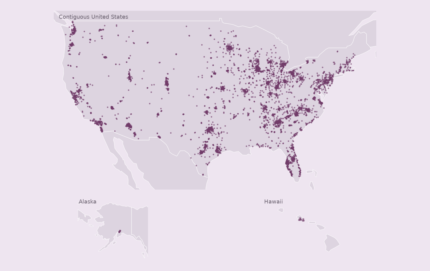 Map of collected Great Clips locations
