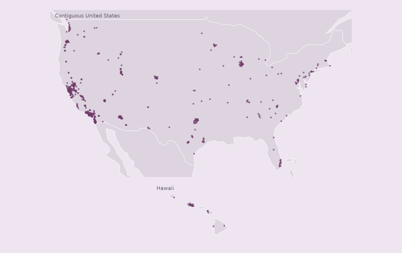 Map of collected Jamba locations