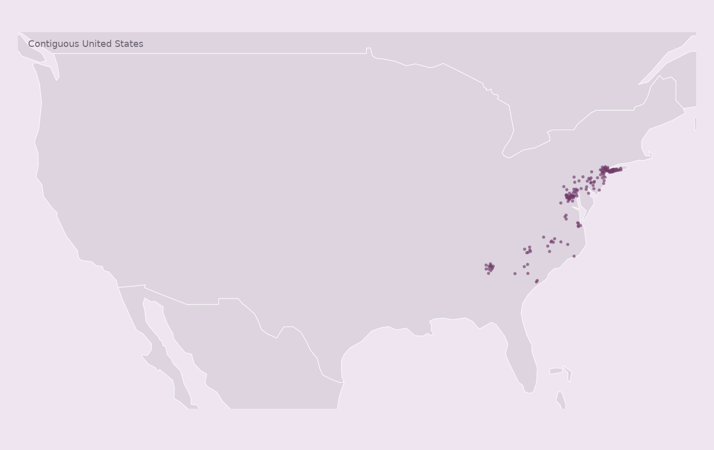 Map of collected Lidl locations