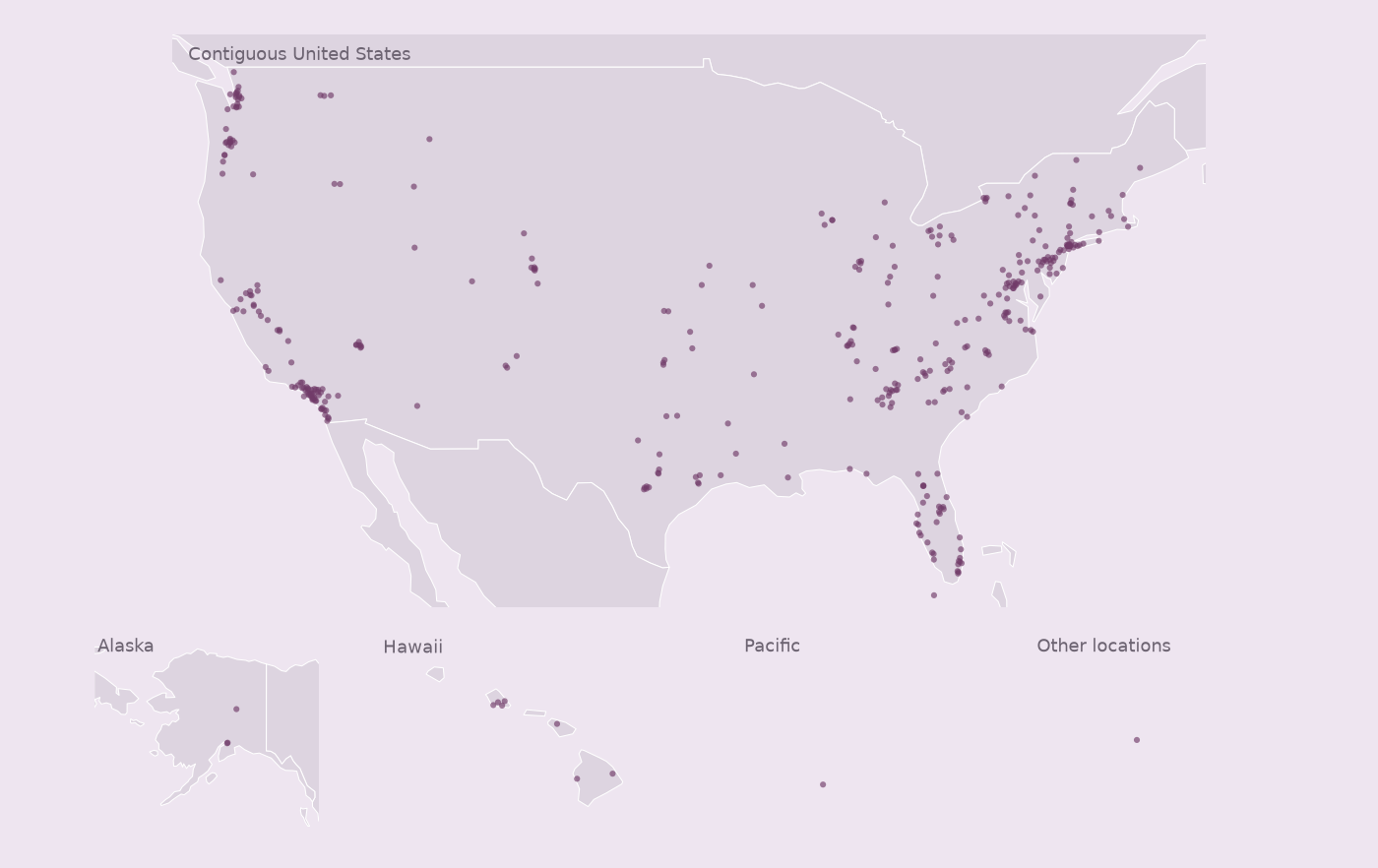 Map of collected Regal locations