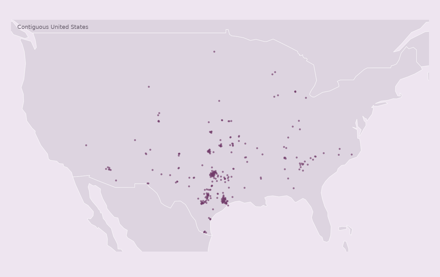 Map of collected Schlotzsky's locations
