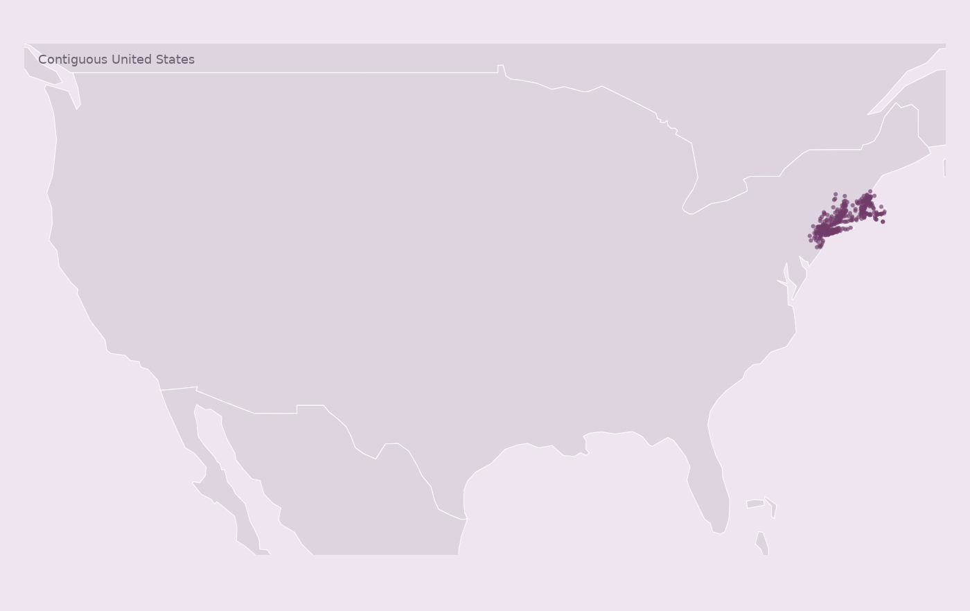 Map of collected Stop & Shop locations