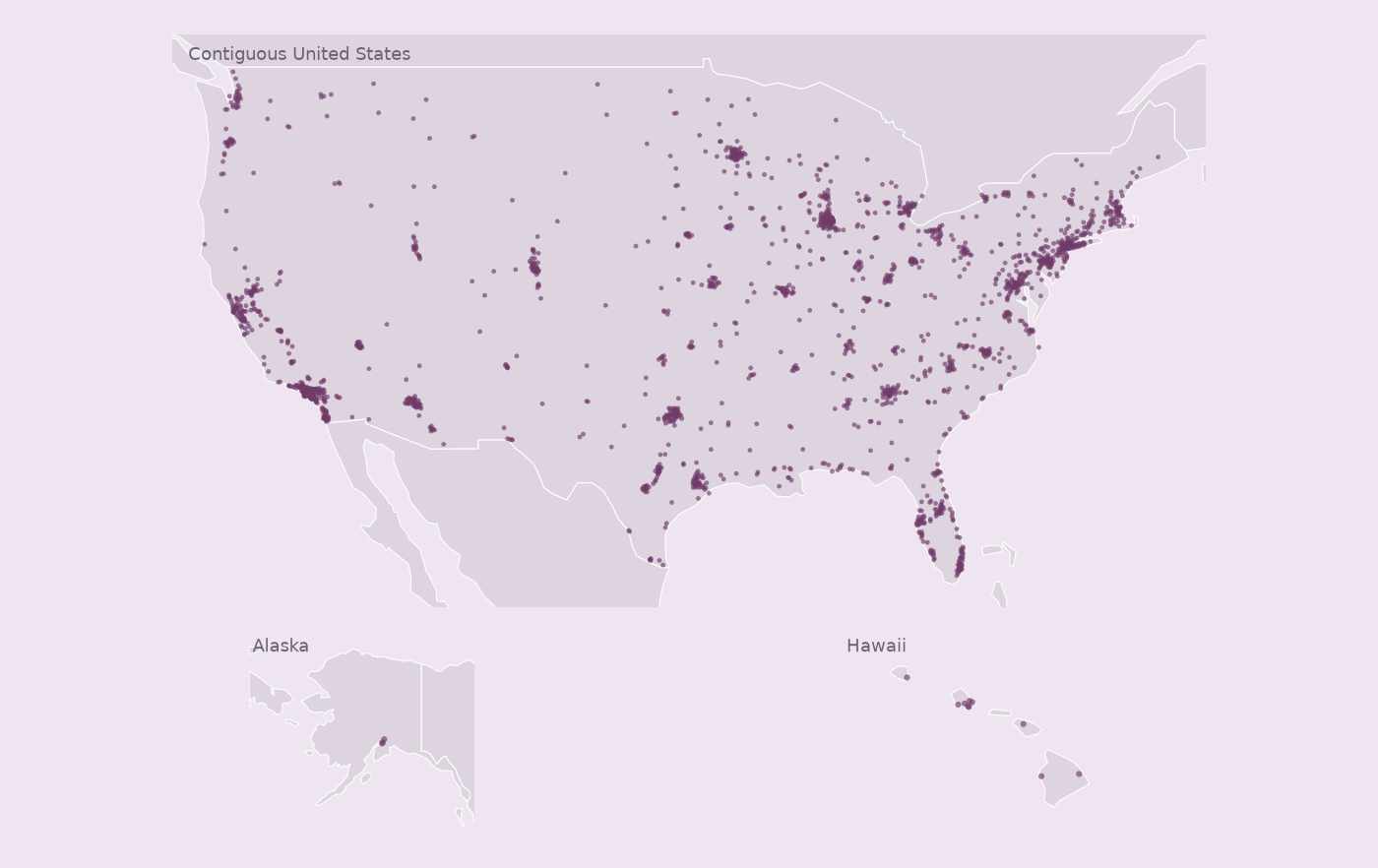 Map of collected Target locations