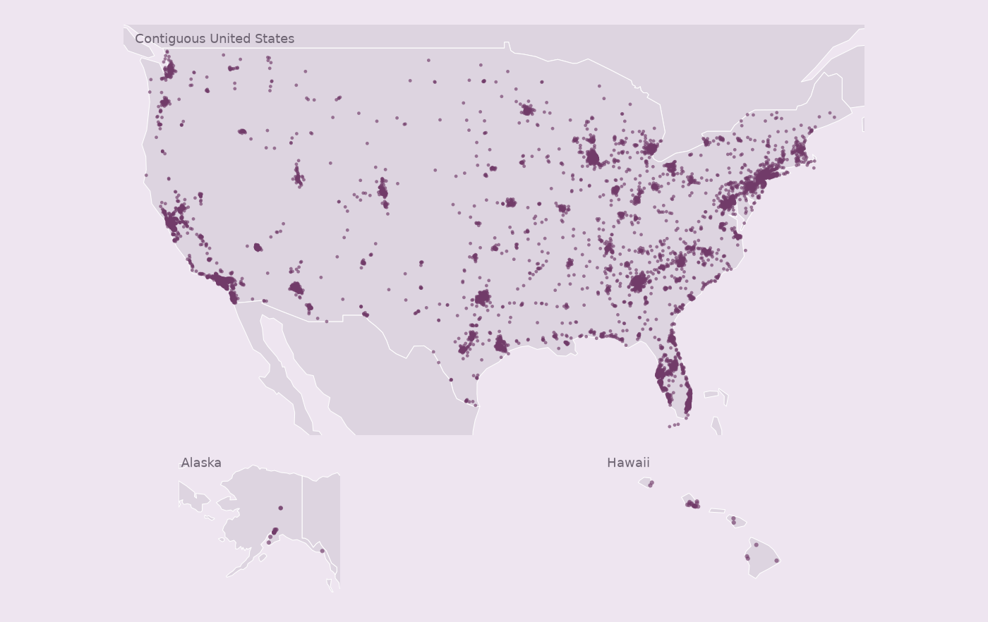 Map of collected The UPS Store locations