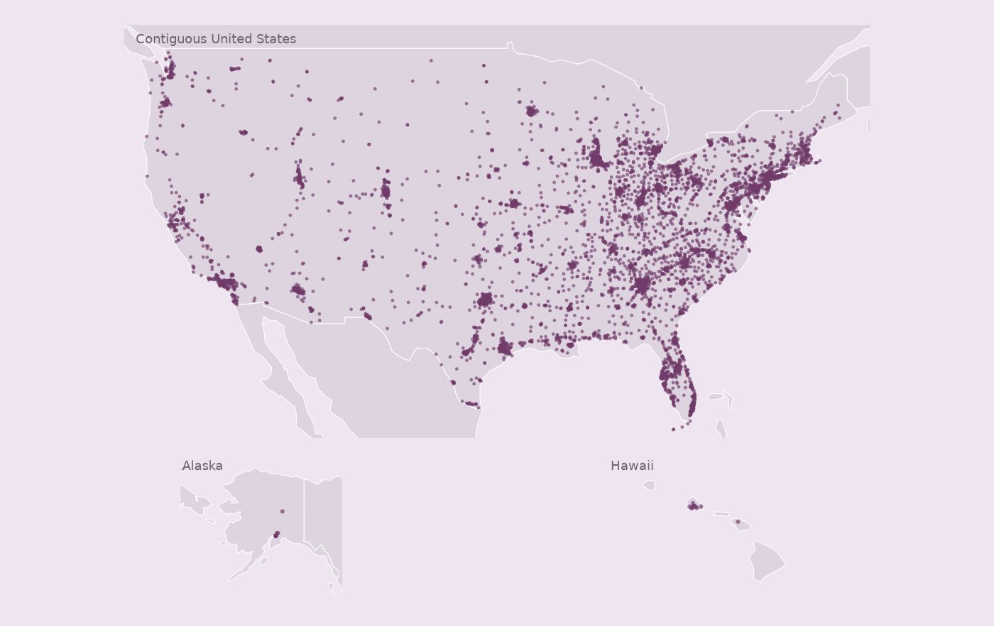 Map of collected Wendy's locations